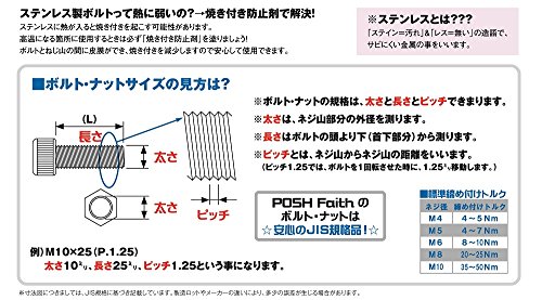 ポッシュ(POSH) フランジ付ナイロンロックナット 2個入 M8 900258-S2