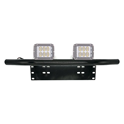 STEED ライセンスプレートランプ用ブラケット 作業灯 バーライト用 スタンド ステー 黒色LED ライトバー ワークライト 汎用 マウント スタンド