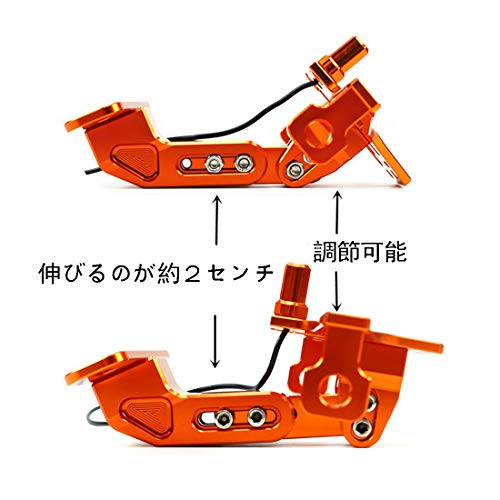 Yiteng ライセンス ナンバープレートステー ナンバープレートホルダー アルミ削り出し 角度調整 LEDライト付き 汎用 オートバイのアクセサリー(ブルー)