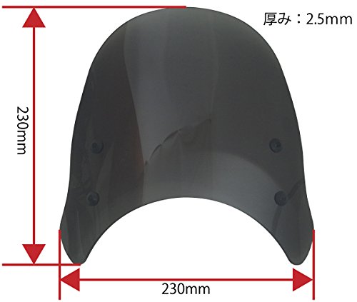 ワールドウォーク 汎用ネオクラシックメーターバイザー スモークws-18ms