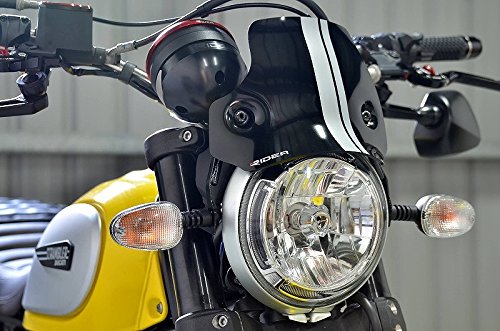 RIDEA ウィンドスクリーン スクリーン本体:ダークスモーク/スクリーンボルト:ブラック DUCATI SCRAMBLER(スクランブラー) AW-DU01-DS/BK