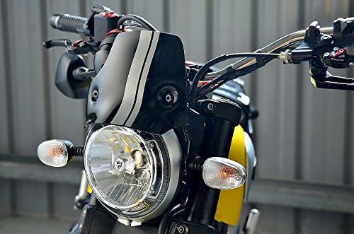 RIDEA ウィンドスクリーン スクリーン本体:ダークスモーク/スクリーンボルト:ブラック DUCATI SCRAMBLER(スクランブラー) AW-DU01-DS/BK