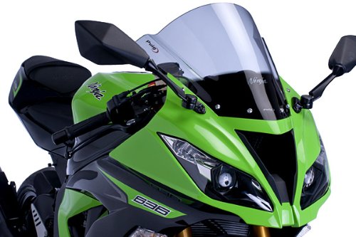 Puig 6482H RACING-SCREEN 【SMOKE】 Kawasaki ZX-6R /ZX636R (13-14) プーチ スクリーン カウル オートバイ バイク パーツ