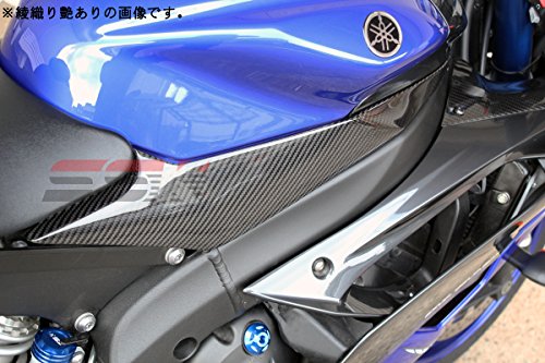 SSK タンクサイドカバー 左右セット ドライカーボン 平織り艶あり YAMAHA (YZF-R6 2008-2016) CYA0405PG