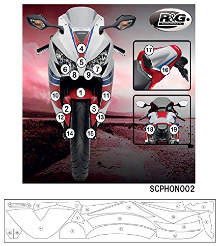 R&G(アールアンドジー) セカンドスキン(高品質ポリウレタン保護フィルム) CBR1000RR 12-16 RG-SCPHON002