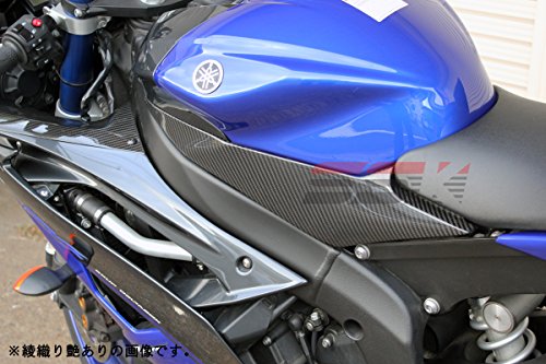 SSK タンクサイドカバー 左右セット ドライカーボン 平織り艶あり YAMAHA (YZF-R6 2008-2016) CYA0405PG