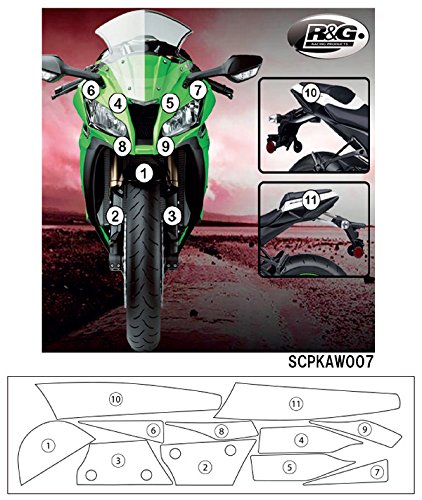 R&G(アールアンドジー) セカンドスキン(高品質ポリウレタン保護フィルム) ZX-10R 11-15 RG-SCPKAW007