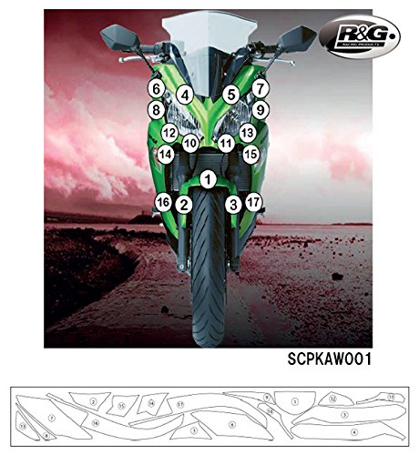 R&G(アールアンドジー) セカンドスキン(高品質ポリウレタン保護フィルム) ER6F(Ninja650) 12-16 RG-SCPKAW001