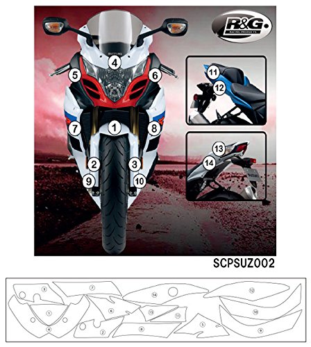 R&G(アールアンドジー) セカンドスキン(高品質ポリウレタン保護フィルム) GSX-R1000 09-16 RG-SCPSUZ002