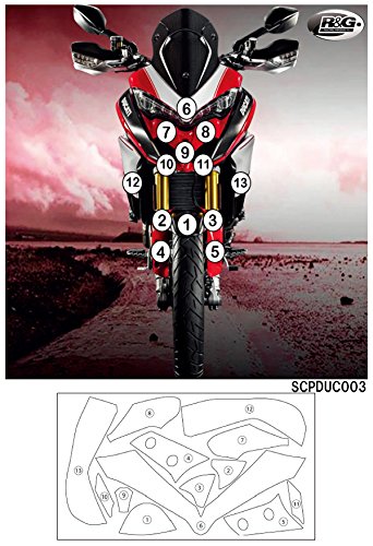 R&G(アールアンドジー) セカンドスキン(高品質ポリウレタン保護フィルム) MULTISTRADA1200 15-17 RG-SCPDUC003