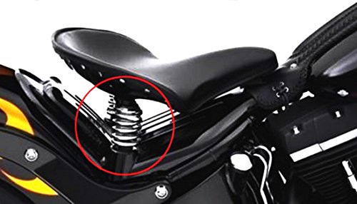 Wanda-b バイク シート スプリング ソロ シングル 交換 用 2個 セット シルバー 銀