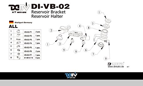 Dimotiv(DMV) 汎用フレキシブルステー(Reservoir Bracket) シルバー DI-VB-02-S