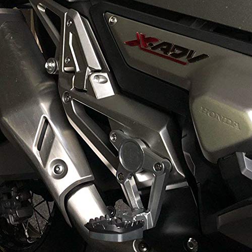 CNC アルミ オートバイフットペグ ステップボード フットレスト適用Honda X-ADV XADV 750 2017-2018 (シルバー＆グレー)
