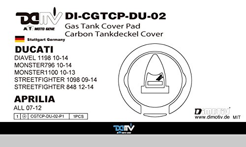 DUCATI APRILIAseries 3Dタンクキャップパッド K3 カーボン(Tank Cap Protective Pad) DI-CGTCP-DU-02