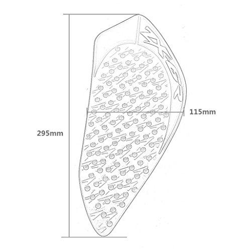 バイク用 ニーグリップパッド サイド タンク パッド Kawasakiカワサキ 川崎 Kawasaki ZX6R 2009-2015