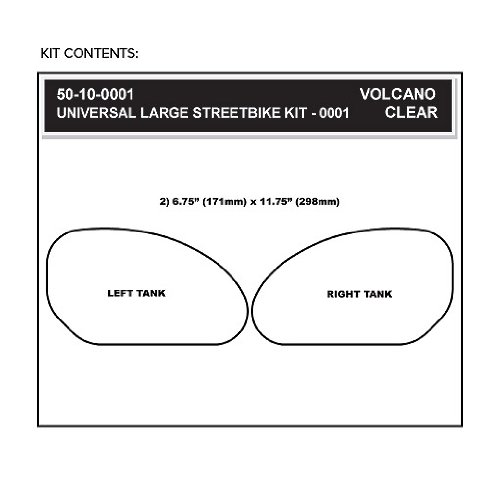 STOMPGRIP[ストンプグリップ] トラクションパッド ユニバーサル 300x170mm SPORTBIKE VOLCANO クリア 55-10001