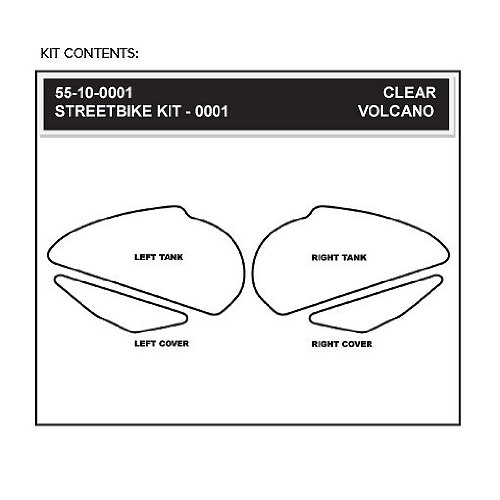 STOMPGRIP(ストンプグリップ) トラクションパッド タンクキット VOLCANO クリア YZF-R1(02-03) 55-1001