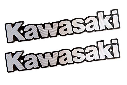 【551】タンクエンブレム シルバー 2枚セット Kawasaki EBM-KAWASAKI-SV