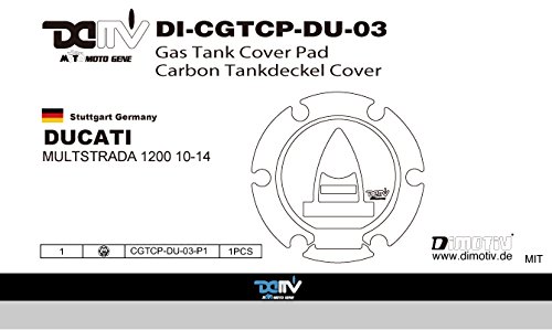 DUCATI MULTSTRADA 1200 3Dタンクキャップパッド K3 カーボン(Tank Cap Protective Pad) DI-CGTCP-DU-03