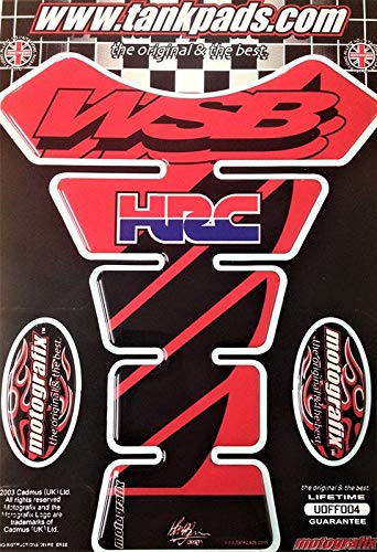 MOTOGRAFIX(モトグラフィックス) TANK PAD HONDA CBR1000RR HRC WSB レッド、ブルー/ブラック MT-UOFF004S1