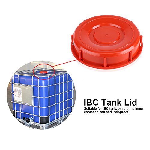 IBCタンク 蓋 キャップ IBC ウォータータンク カバー アダプター ホースキャップ 水貯蔵用 プラスチック レッド 163mm(B)