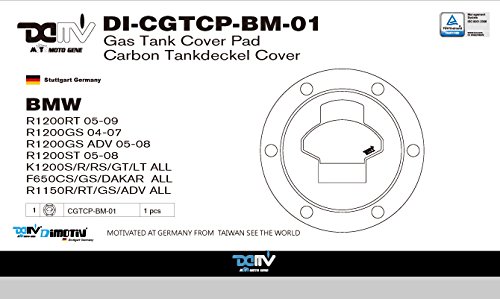 3Dタンクキャップパッド  K3 カーボン(Tank Cap Protective Pad)BMW R1200RT/R1200GS/R1200ST (K1200S /R/RS/GT/LT ALL)(F650CS/GS/DAKAR ALL) (R1150R /RT/GS/ADV ALL) DI-CGTCP-BM-01