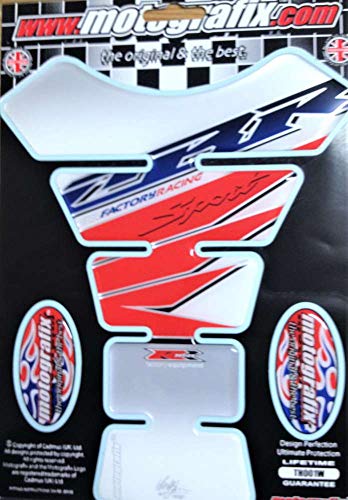 MOTOGRAFIX(モトグラフィックス) TANK PAD HONDA CBR RACING ホワイト、メタリック シルバー/レッド/ブルー MT-TH001WS1