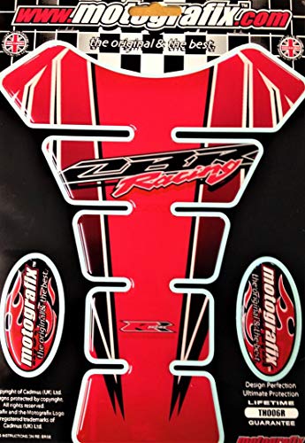 MOTOGRAFIX(モトグラフィックス) TANK PAD HONDA CBR RACING レッド、ブラック、メタリック シルバー MT-TH006RS1