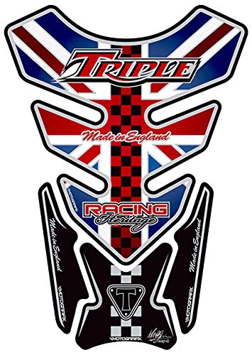 MOTOGRAFIX(モトグラフィックス) タンクパッド QUADPAD TRIUMPH QUADPAD UNION JACK/シルバー MT-TT011UJS