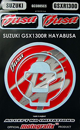 MOTOGRAFIX(モトグラフィックス) Fuel Cap Protector SUZUKI GSX1300R隼 レッド/シルバー MT-GCS005CS