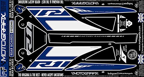 MOTOGRAFIX(モトグラフィックス) REAR BODY PAD YAMAHA YZF-R1(18/19) ホワイト/ブラック、ブルー、メタリックシルバー MT-RY020WB