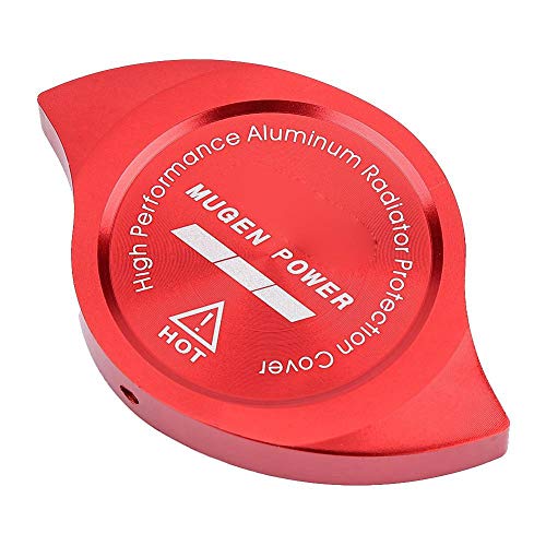 Duokon 1個 アルミニウム 車の修正 キャップ装飾カバー カーラジエーターカバー(赤)