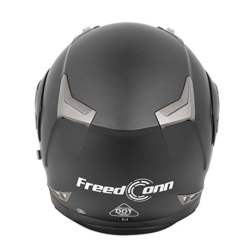 システムヘルメット ブルートゥース付き フルフェイスヘルメット フリップアップヘルメット バイクヘルメット ハンズフリー通話/GPS/音楽再生/FMなどに対応 スピーカー＆イヤホン付き ブラック (XL(頭囲 59cm~60cm))