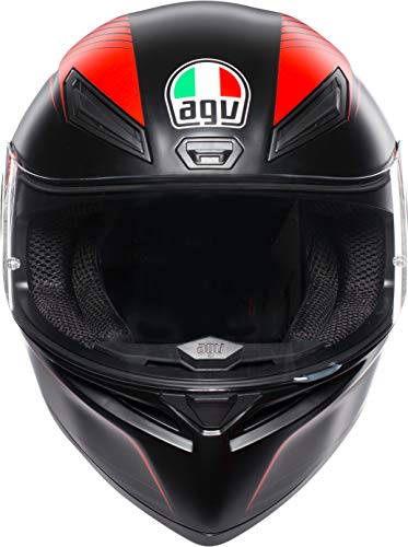 AGV(エージーブイ) バイクヘルメット フルフェイス K1 WARMUP MATT BLACK/RED (ウォームアップ) XL (61-62cm) 028192IY002-XL