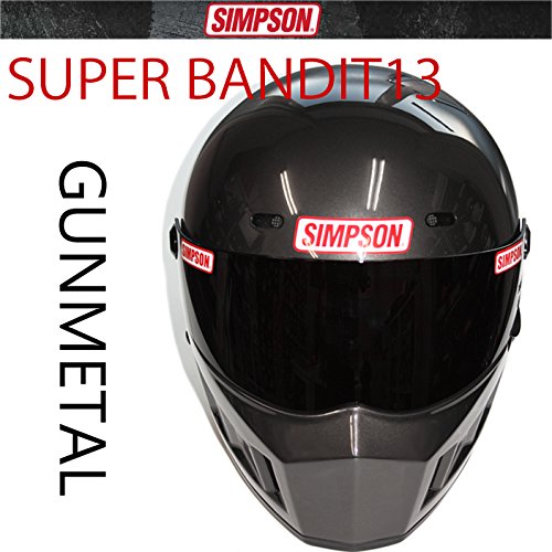 シンプソン(SIMPSON)バイクヘルメット フルフェイス SUPER BANDIT 13 ガンメタ 58cm 3303165800