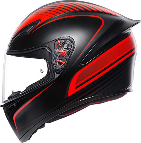 AGV(エージーブイ) バイクヘルメット フルフェイス K1 WARMUP MATT BLACK/RED (ウォームアップ) XL (61-62cm) 028192IY002-XL