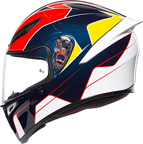AGV(エージーブイ) バイクヘルメット フルフェイス K1 PITLANE BLUE/RED/YELLOW (ピットレーン) M (57-58cm) 028192IY003-M