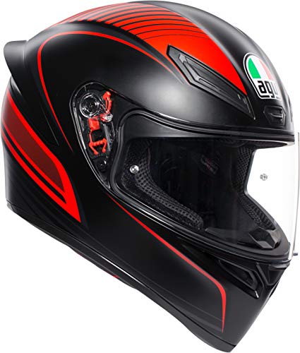 AGV(エージーブイ) バイクヘルメット フルフェイス K1 WARMUP MATT BLACK/RED (ウォームアップ) XL (61-62cm) 028192IY002-XL