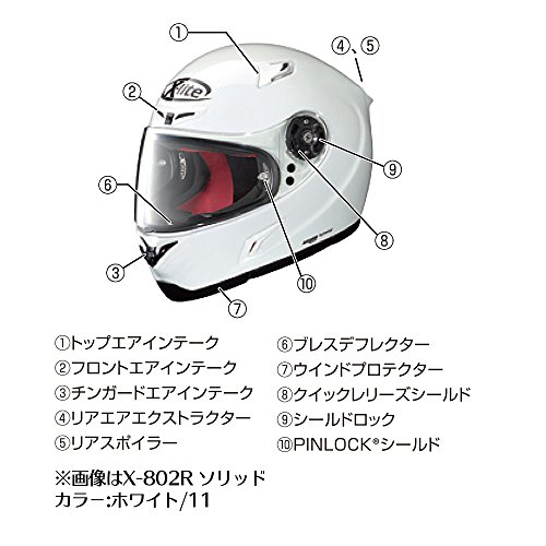 X-LITE(エックスライト) X-802R [ピロバノ] フラットホワイト/88 Lサイズ(59~60cm) 92389 フルフェイス ヘルメット