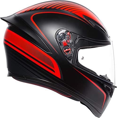 AGV(エージーブイ) バイクヘルメット フルフェイス K1 WARMUP MATT BLACK/RED (ウォームアップ) XL (61-62cm) 028192IY002-XL