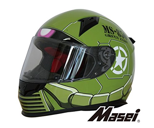 MASEI HELMETS ロボヘル850 フルフェイスヘルメット(マセイ)艶ありグリーン M MA-850-TGR-M