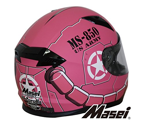 MASEI HELMETS ロボヘル850 フルフェイスヘルメット(マセイ)マットピンク M MA-850-PK-M