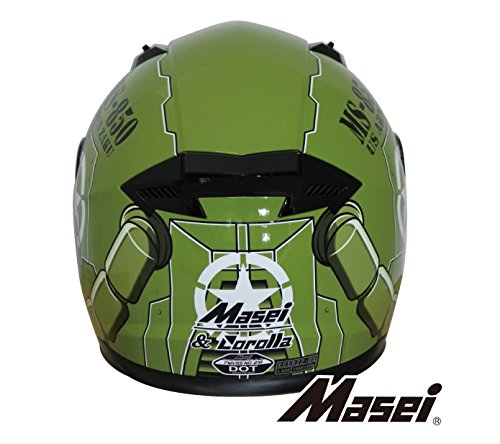 MASEI HELMETS ロボヘル850 フルフェイスヘルメット(マセイ)艶ありグリーン M MA-850-TGR-M