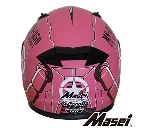 MASEI HELMETS ロボヘル850 フルフェイスヘルメット(マセイ)マットピンク L MA-850-PK-L