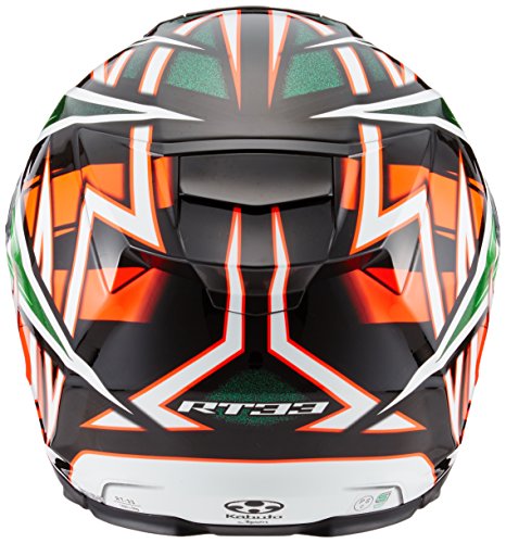 オージーケーカブト(OGK KABUTO)バイクヘルメット フルフェイス RT-33 VELOCE (ヴェローチェ) グリーンオレンジ (サイズ:M)