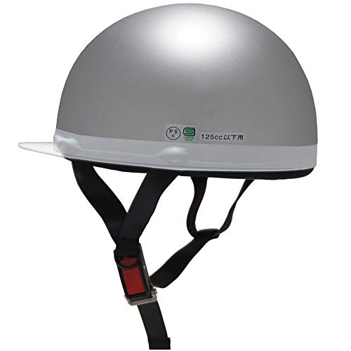 白ツバ半キャップ ヘルメット シルバー SG安全規格品 BB300