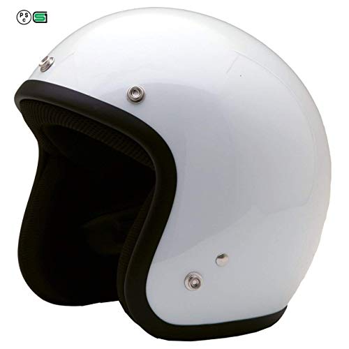 hongkai スモールジェット ヘルメット SG/PSC フリーサイズ 57-60cm (ホワイト)