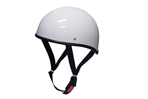 バイクパーツセンター バイクヘルメット ハーフ ダックテール ホワイト 7111 FREE (頭囲 57cm~60cm未満)