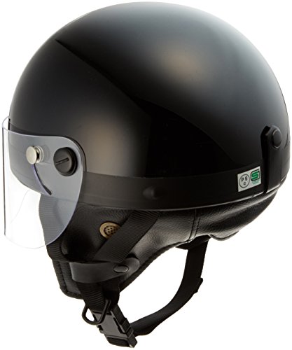 ニスコ(nisco) シールド付ヴィンテージヘルメット ブラック GP-11