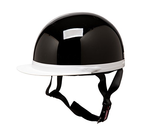 スターアロー(STAR ARROW) ヘルメット 白ツバ 半キャップ ブラック PS-HC001 BK